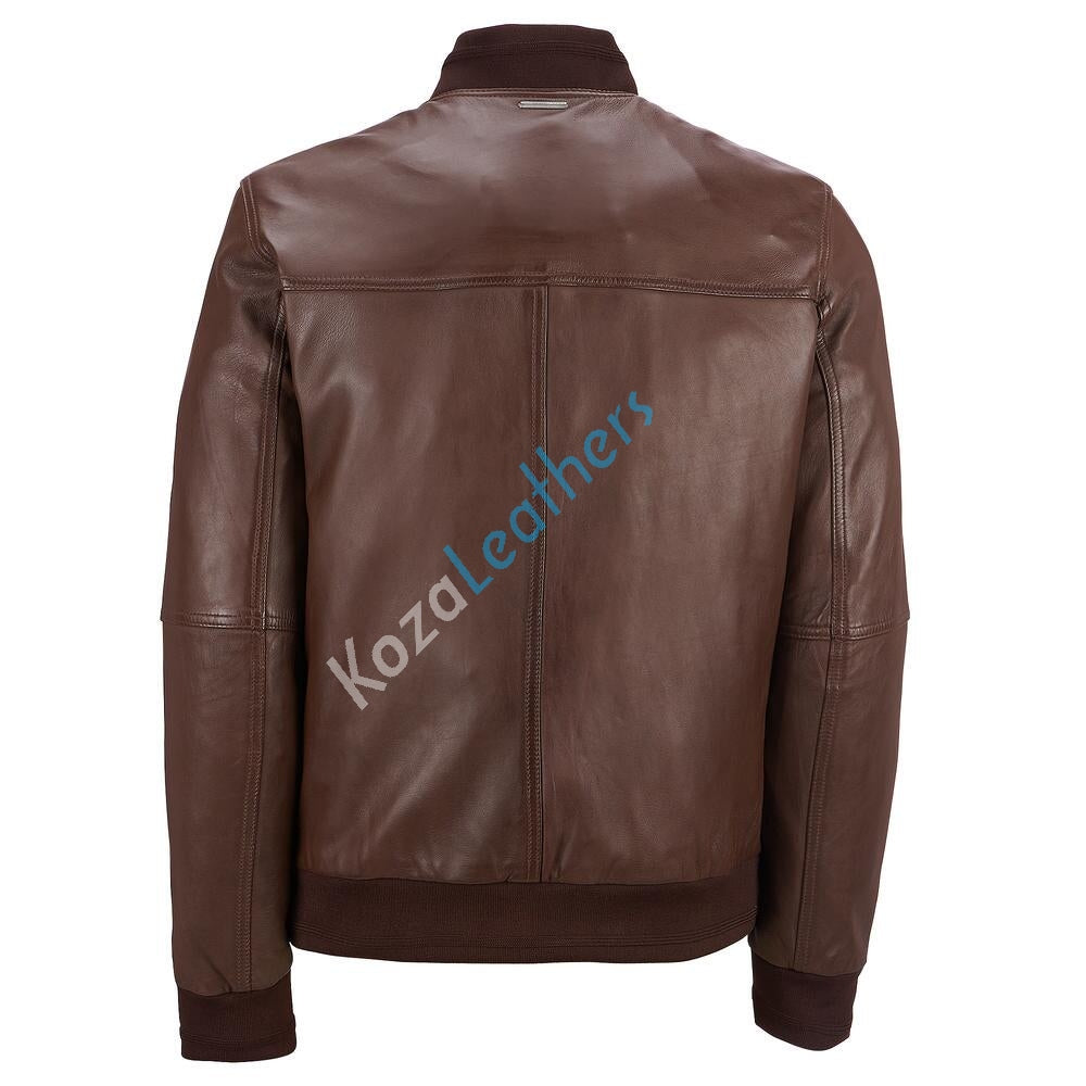 Biker Jacket - Men Real Lambskin Motorcycle Leather Biker Jacket KM184 - Koza Leathers