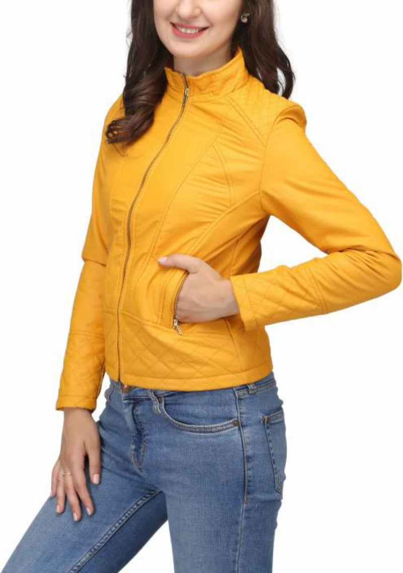 Biker / Motorcycle Jacket - Women Real Lambskin Leather Biker Jacket KW419 - Koza Leathers