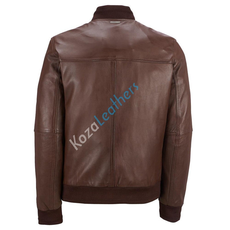 Biker Jacket - Men Real Lambskin Motorcycle Leather Biker Jacket KM184 - Koza Leathers