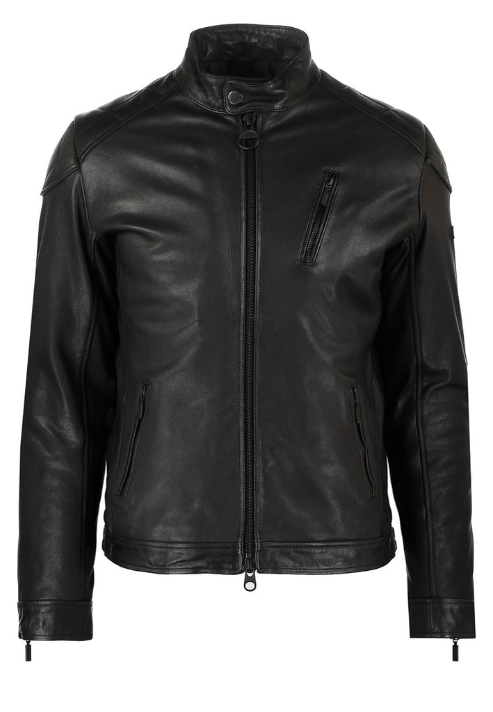 Biker Jacket - Men Real Lambskin Motorcycle Leather Biker Jacket KM288 - Koza Leathers