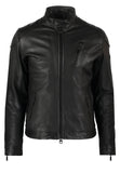Biker Jacket - Men Real Lambskin Motorcycle Leather Biker Jacket KM288 - Koza Leathers