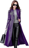 KL Koza Leathers Women's Lambskin Leather Trench Jacket Over Coat WT021