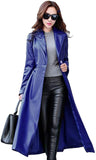 KL Koza Leathers Women's Lambskin Leather Trench Jacket Over Coat WT021