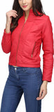 Biker / Motorcycle Jacket - Women Real Lambskin Leather Biker Jacket KW420 - Koza Leathers