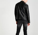 Biker Jacket - Men Real Lambskin Motorcycle Leather Biker Jacket KM290 - Koza Leathers