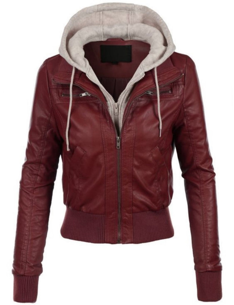 Biker / Motorcycle Jacket - Women Real Lambskin Leather Biker Jacket KW490 - Koza Leathers