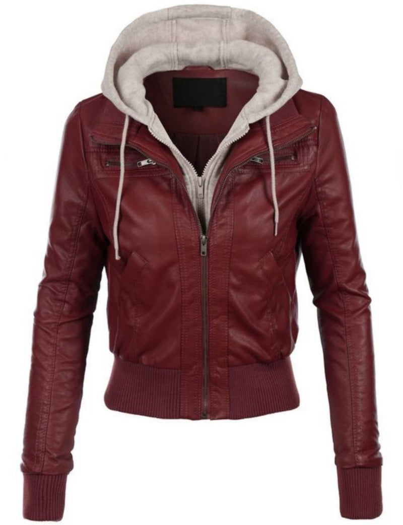 Biker / Motorcycle Jacket - Women Real Lambskin Leather Biker Jacket KW490 - Koza Leathers