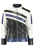 Biker Jacket - Men Real Lambskin Motorcycle Leather Biker Jacket KM291 - Koza Leathers