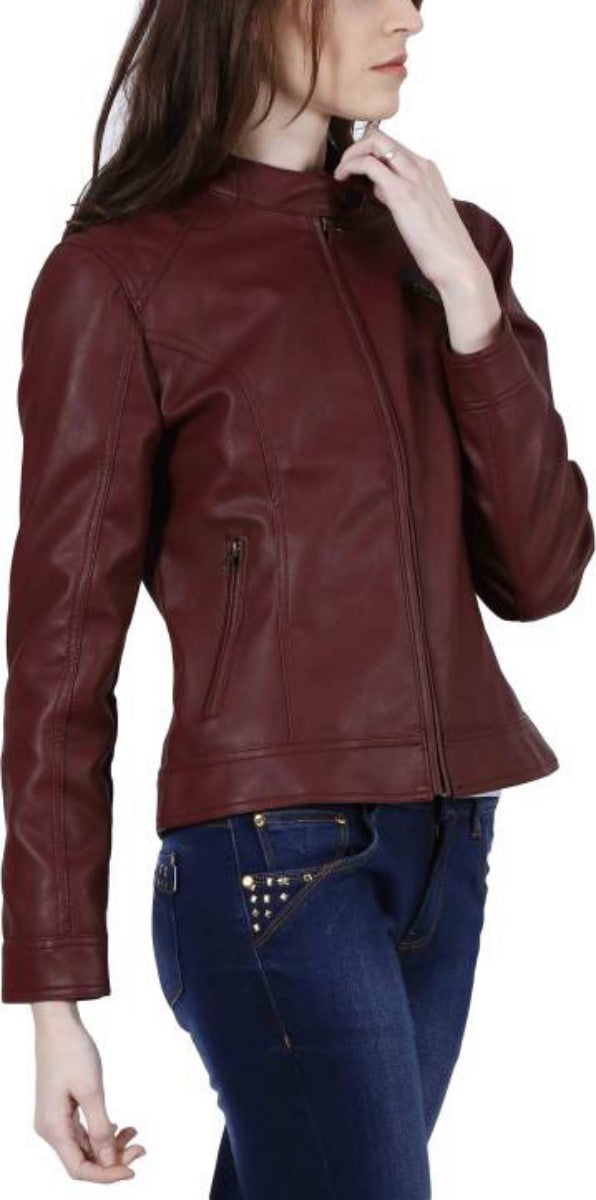Biker / Motorcycle Jacket - Women Real Lambskin Leather Biker Jacket KW424 - Koza Leathers