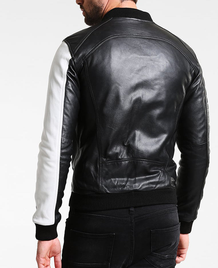 Biker Jacket - Men Real Lambskin Motorcycle Leather Biker Jacket KM294 - Koza Leathers