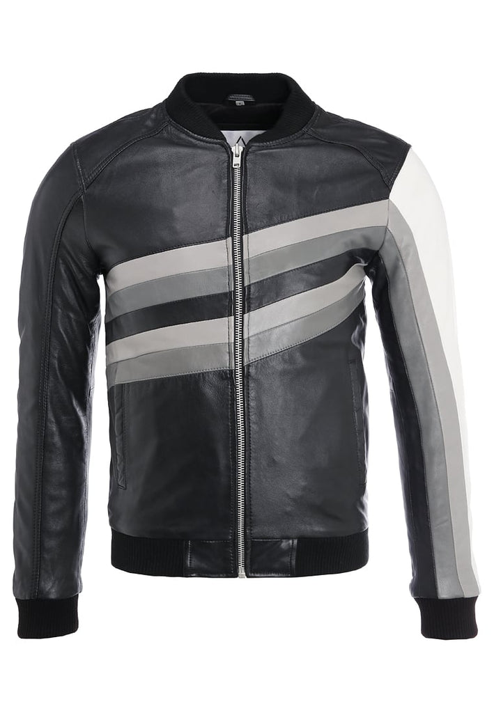Biker Jacket - Men Real Lambskin Motorcycle Leather Biker Jacket KM294 - Koza Leathers