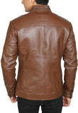 Biker Jacket - Men Real Lambskin Motorcycle Leather Biker Jacket KM442 - Koza Leathers