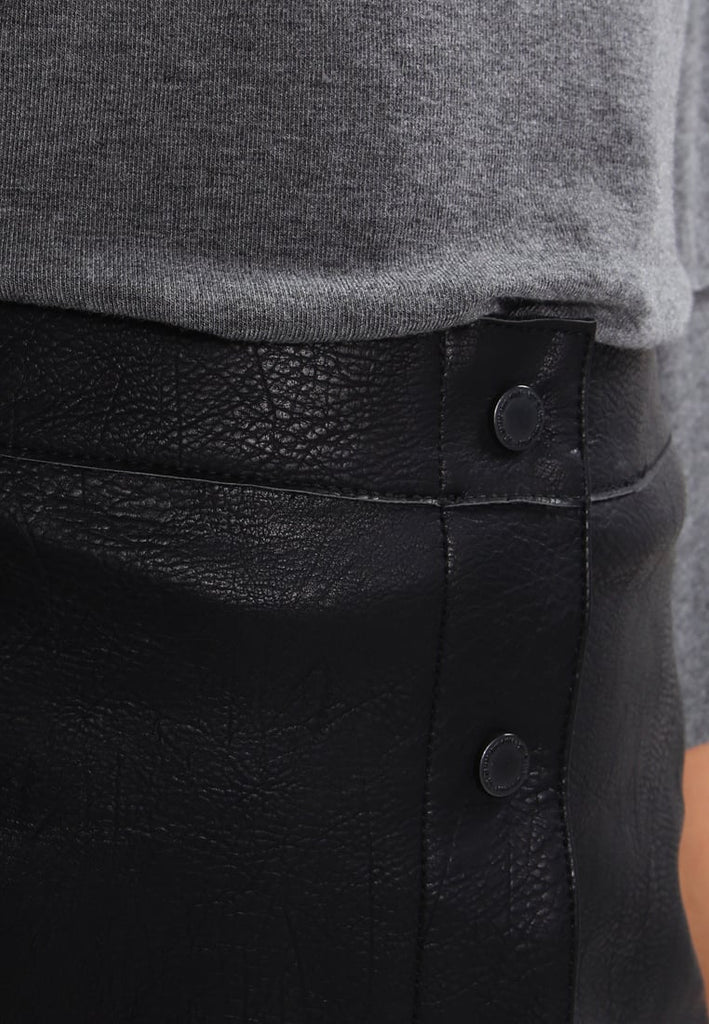 Knee Length Skirt - Women Real Lambskin Leather Slim Fit Skirt WS094 - Koza Leathers