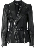 Women Real Lambskin Leather Biker Jacket KW544