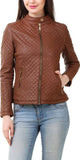Koza Leathers Women's Real Lambskin Leather Bomber Jacket KW380
