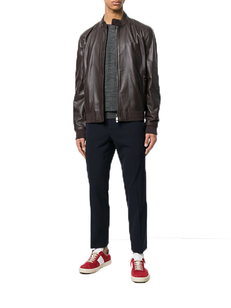 Biker Jacket - Men Real Lambskin Motorcycle Leather Biker Jacket KM359 - Koza Leathers