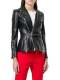 Biker / Motorcycle Jacket - Women Real Lambskin Leather Biker Jacket KW544 - Koza Leathers
