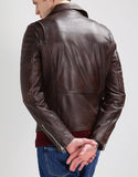 Biker Jacket - Men Real Lambskin Motorcycle Leather Biker Jacket KM298 - Koza Leathers