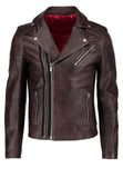 Biker Jacket - Men Real Lambskin Motorcycle Leather Biker Jacket KM298 - Koza Leathers