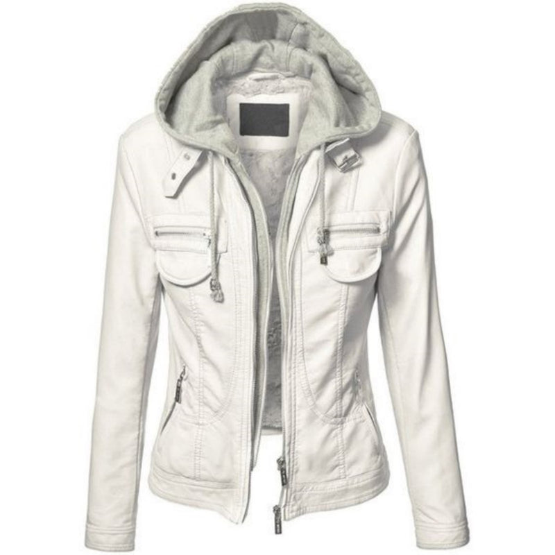 Biker / Motorcycle Jacket - Women Real Lambskin Leather Biker Jacket KW498 - Koza Leathers