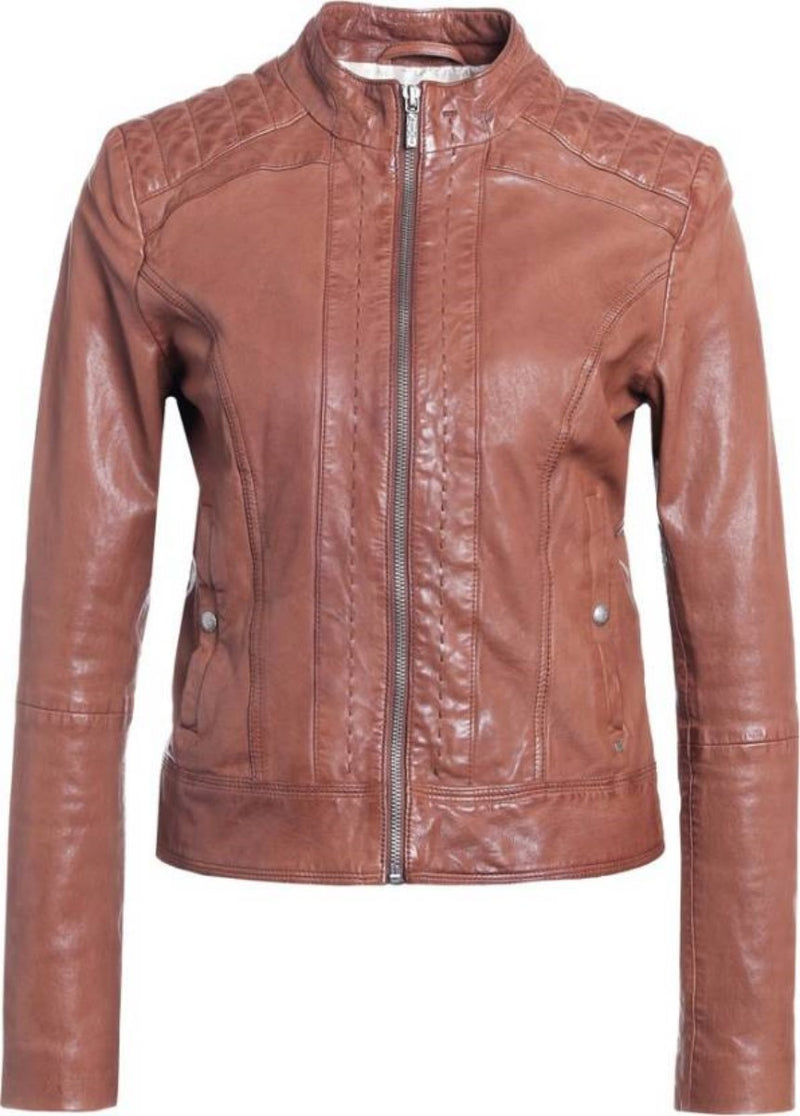 Biker / Motorcycle Jacket - Women Real Lambskin Leather Biker Jacket KW429 - Koza Leathers