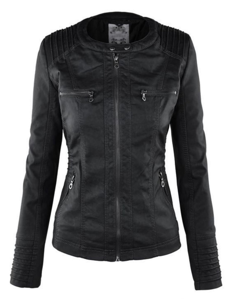 Biker / Motorcycle Jacket - Women Real Lambskin Leather Biker Jacket KW500 - Koza Leathers