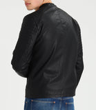 Biker Jacket - Men Real Lambskin Motorcycle Leather Biker Jacket KM301 - Koza Leathers