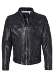 Biker Jacket - Men Real Lambskin Motorcycle Leather Biker Jacket KM302 - Koza Leathers