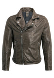 Biker Jacket - Men Real Lambskin Motorcycle Leather Biker Jacket KM303 - Koza Leathers