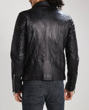 Biker Jacket - Men Real Lambskin Motorcycle Leather Biker Jacket KM305 - Koza Leathers
