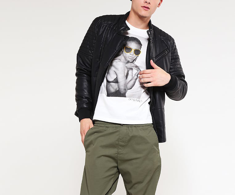 Biker Jacket - Men Real Lambskin Motorcycle Leather Biker Jacket KM306 - Koza Leathers