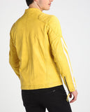 Biker Jacket - Men Real Lambskin Motorcycle Leather Biker Jacket KM307 - Koza Leathers