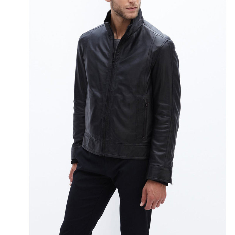 Biker Jacket - Men Real Lambskin Motorcycle Leather Biker Jacket KM314 - Koza Leathers