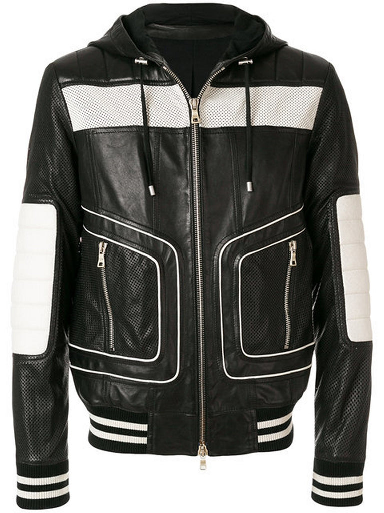 Biker Jacket - Men Real Lambskin Motorcycle Leather Biker Jacket KM360 - Koza Leathers