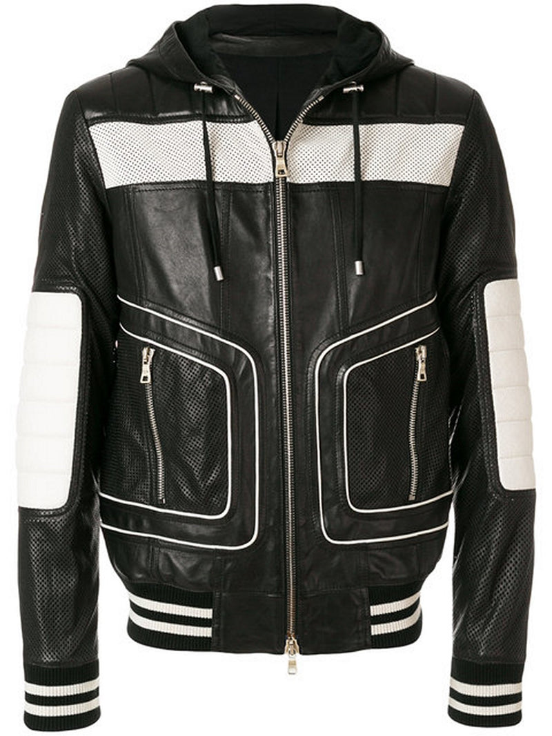 Biker Jacket - Men Real Lambskin Motorcycle Leather Biker Jacket KM360 - Koza Leathers