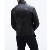 Biker Jacket - Men Real Lambskin Motorcycle Leather Biker Jacket KM314 - Koza Leathers