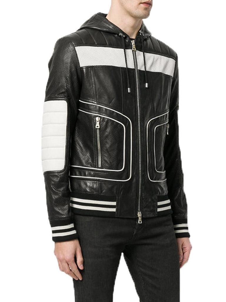 Biker Jacket - Men Real Lambskin Motorcycle Leather Biker Jacket KM360 - Koza Leathers