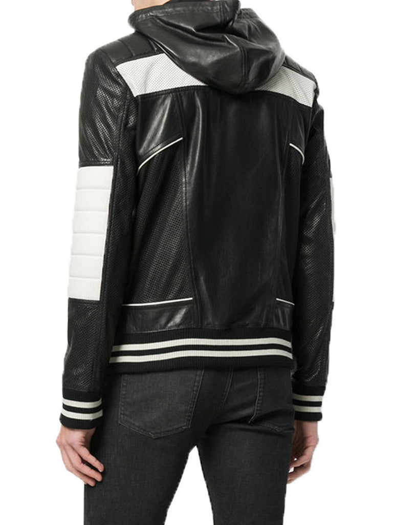 Biker Jacket - Men Real Lambskin Motorcycle Leather Biker Jacket KM360 - Koza Leathers