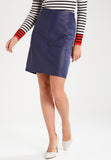 Knee Length Skirt - Women Real Lambskin Leather Mini Skirt WS108 - Koza Leathers