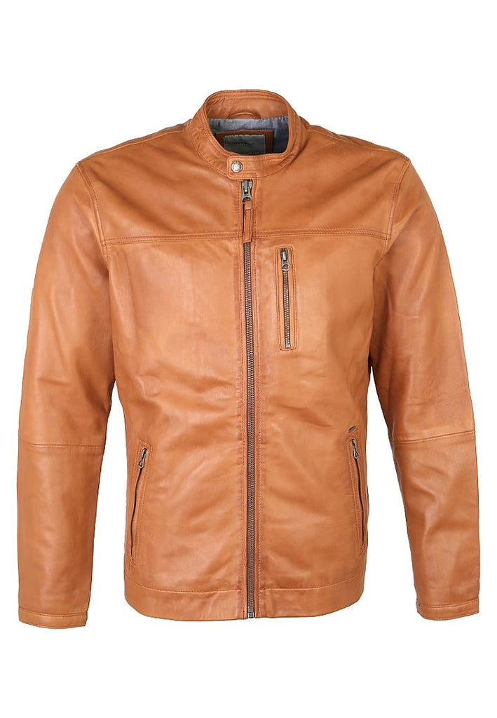 Biker Jacket - Men Real Lambskin Motorcycle Leather Biker Jacket KM309 - Koza Leathers