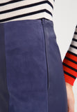 Knee Length Skirt - Women Real Lambskin Leather Mini Skirt WS108 - Koza Leathers