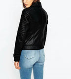 Biker / Motorcycle Jacket - Women Real Lambskin Leather Biker Jacket KW440 - Koza Leathers