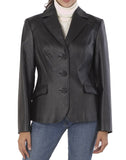 Koza Leathers Women's Real Lambskin Leather Blazer BW006