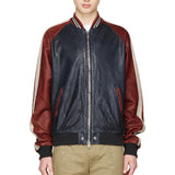 Men Real Lambskin Motorcycle Leather Biker Jacket KM315