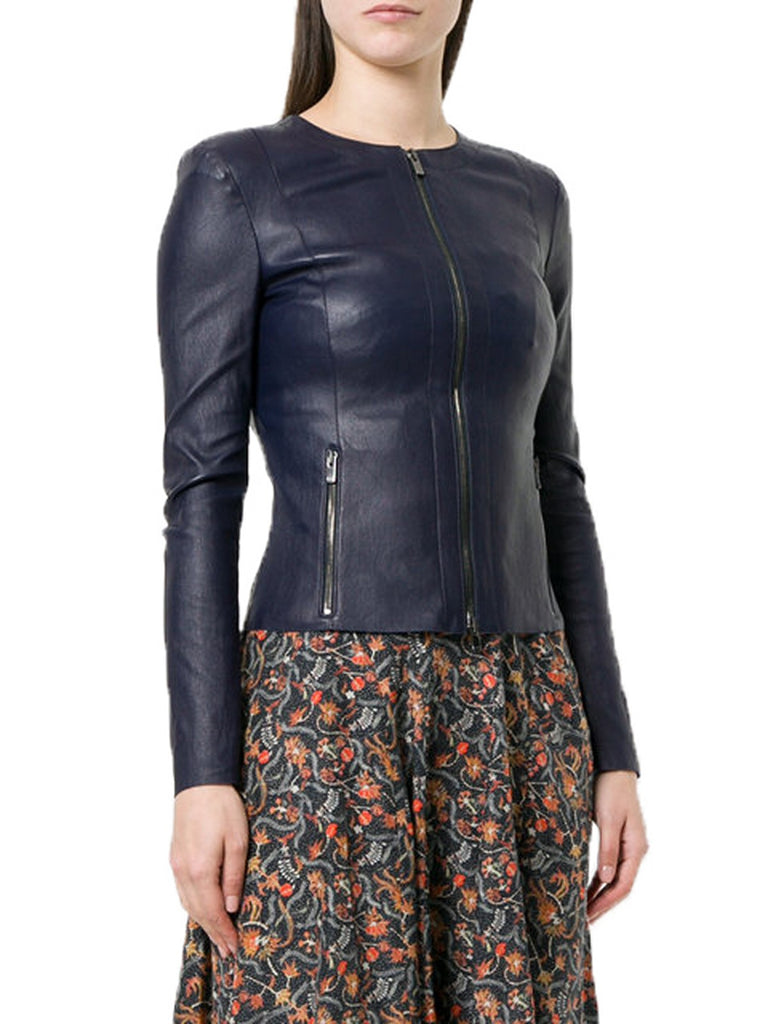 Biker / Motorcycle Jacket - Women Real Lambskin Leather Biker Jacket KW546 - Koza Leathers