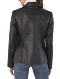 Koza Leathers Women's Real Lambskin Leather Blazer BW006