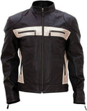 Men Real Lambskin Motorcycle Leather Biker Jacket KM470