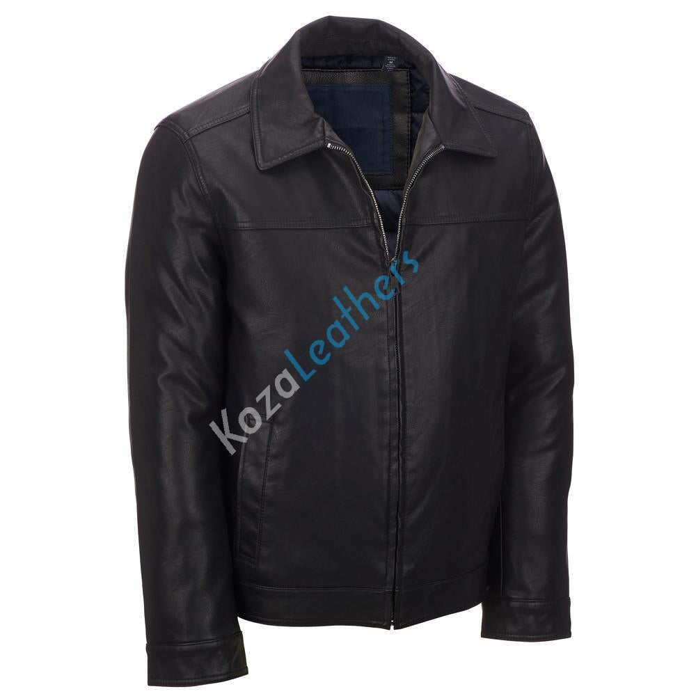 Biker Jacket - Men Real Lambskin Motorcycle Leather Biker Jacket KM205 - Koza Leathers