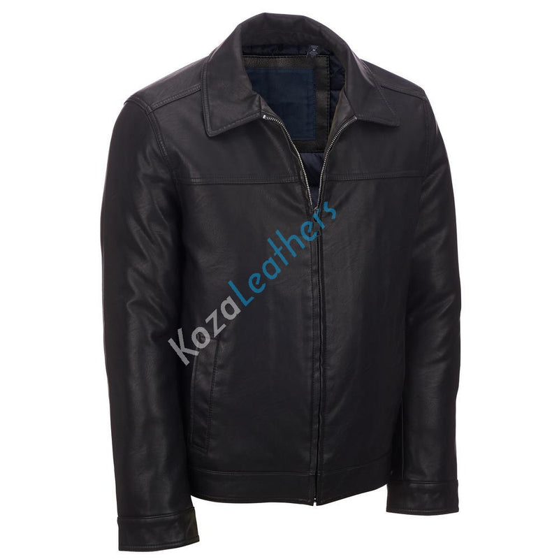 Biker Jacket - Men Real Lambskin Motorcycle Leather Biker Jacket KM205 - Koza Leathers