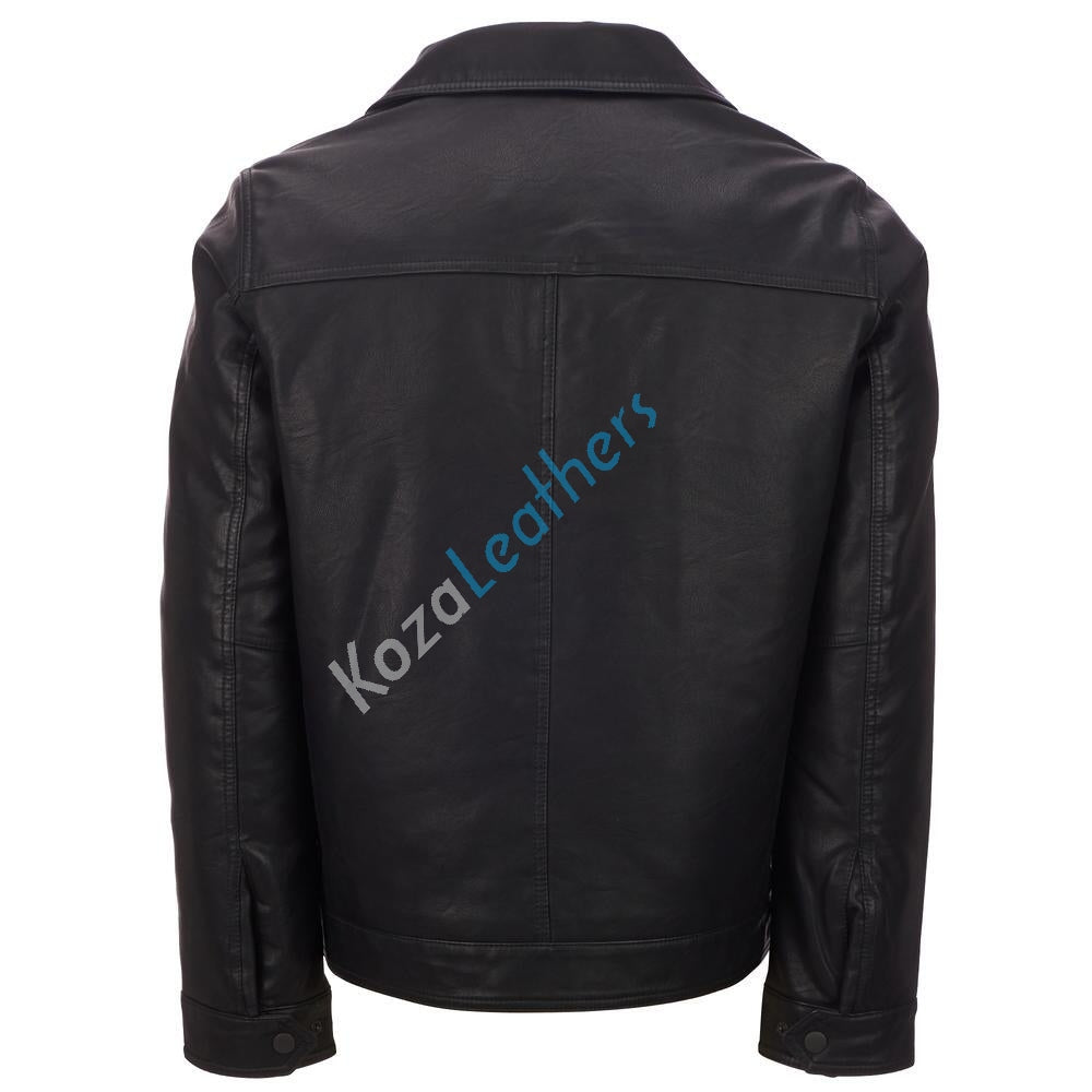 Biker Jacket - Men Real Lambskin Motorcycle Leather Biker Jacket KM205 - Koza Leathers